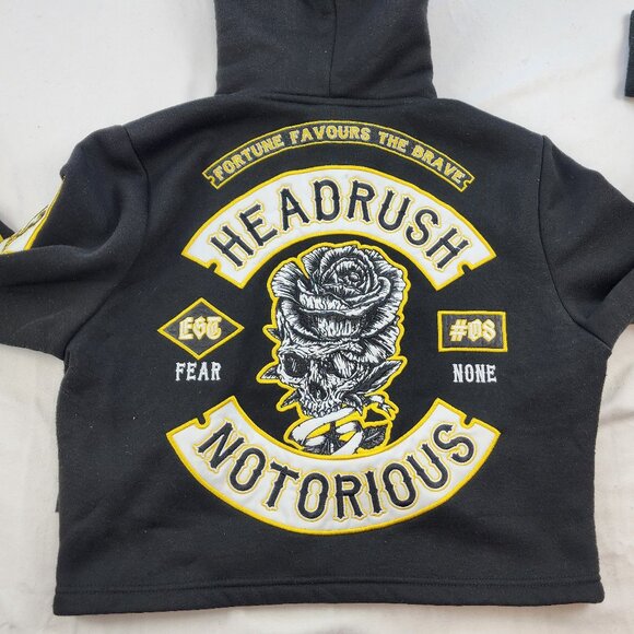 Headrush Notorious Motorcycle Crop Hoodie Sweatshirt (S) - Picture 6 of 8